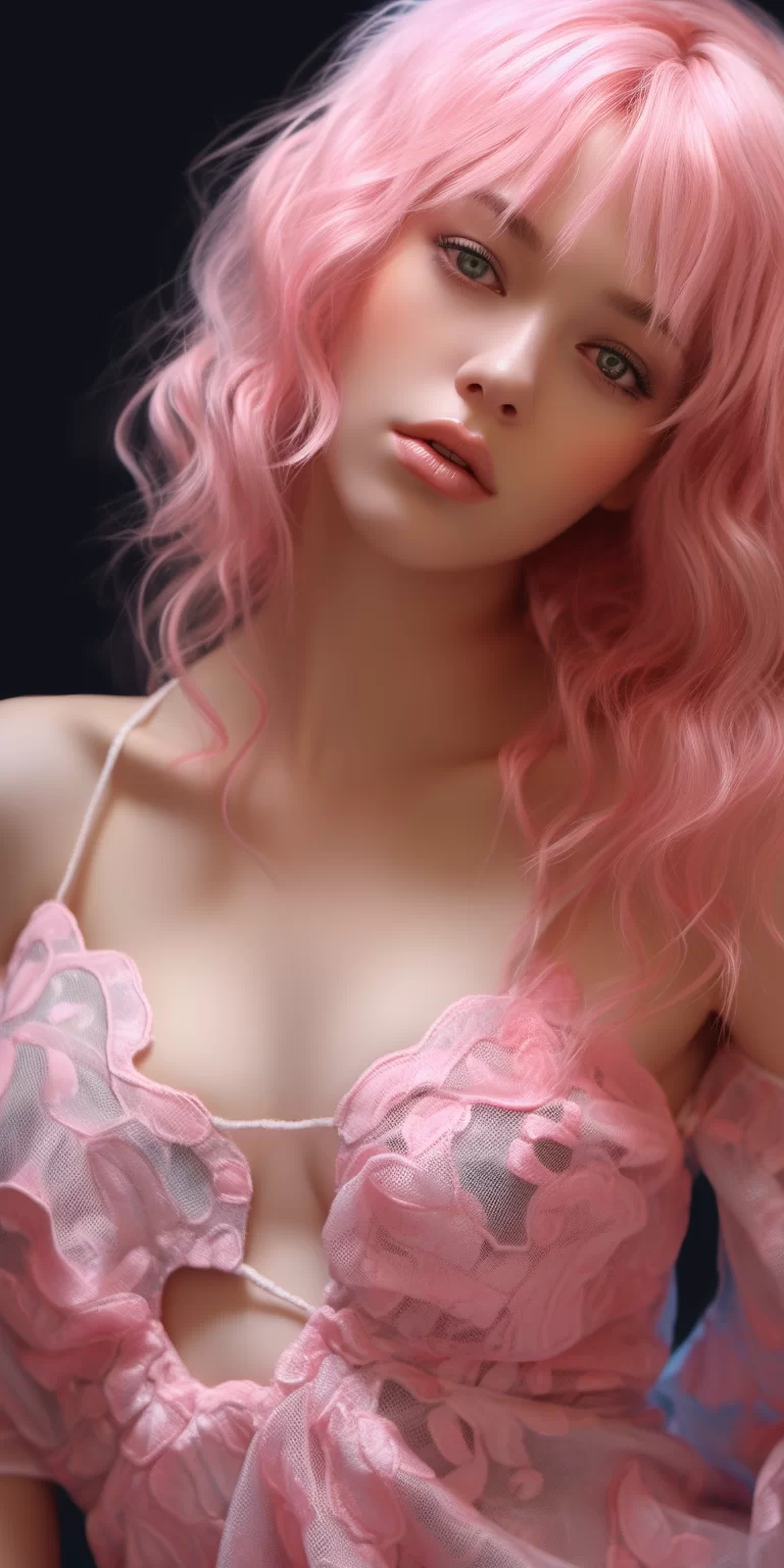 Woman Wearing Pink Hair