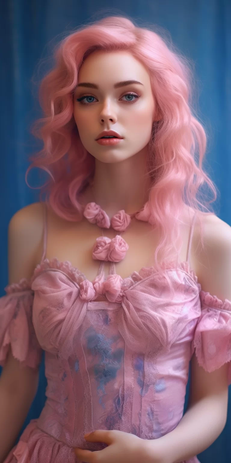 Woman Wearing Pink Hair