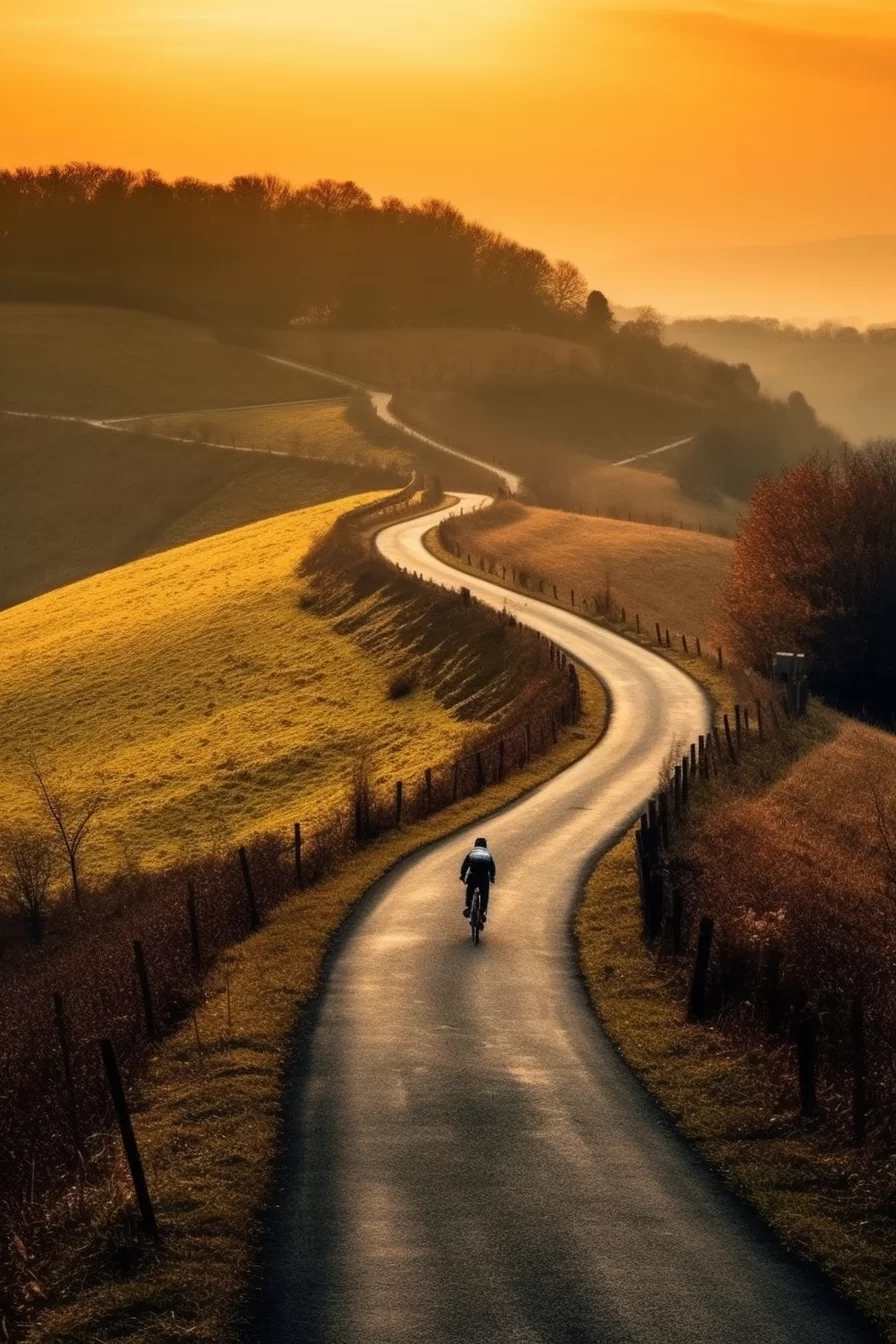 Person Riding a Bike