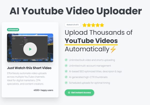 Youtube Video Uploader 1Year